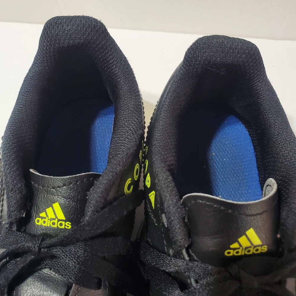 Adidas Copa Kids Boys Black & Solar Yellow Indoor Soccer Shoes Size 4 FX1973 - Picture 4 of 14